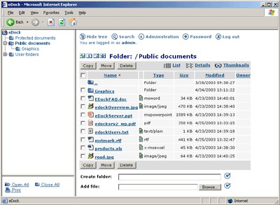 eDock Server 2.1 screenshot
