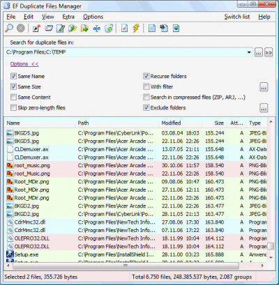 EF Duplicate Files Manager 22.03 screenshot