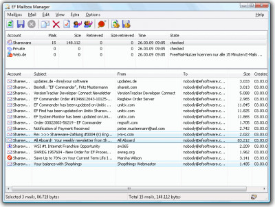 EF Mailbox Manager 22.01 screenshot