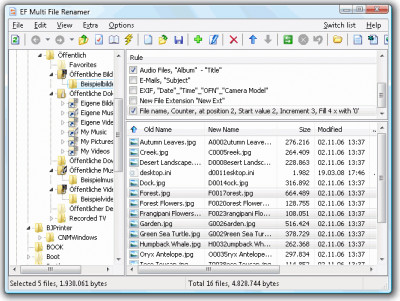 EF Multi File Renamer 22.03 screenshot