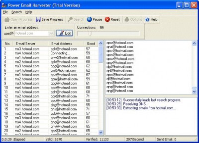 Email Address Finder 1.7 screenshot