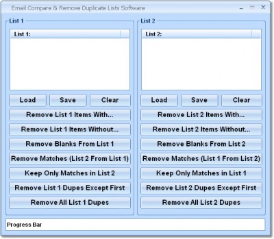 Email Compare & Remove Duplicate Lists Software 7.0 screenshot