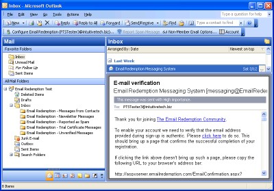 Email Redemption for Outlook 1.61 screenshot