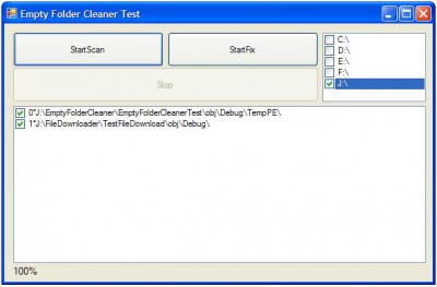 Empty Folder Cleaner ActiveX 2.4.3 screenshot