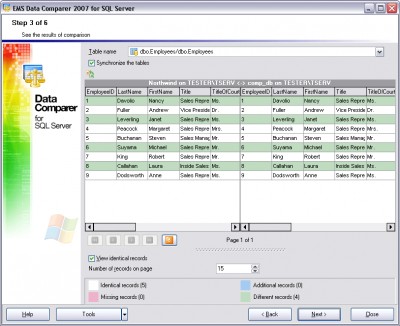 EMS Data Comparer 2007 for SQL Server 2.1 screenshot