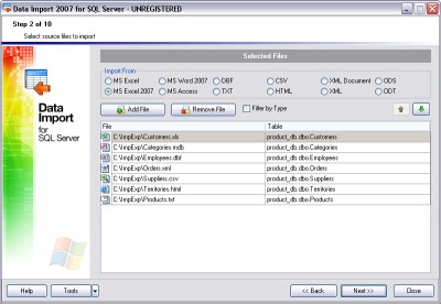 EMS Data Import 2007 for SQL Server 3.0 screenshot