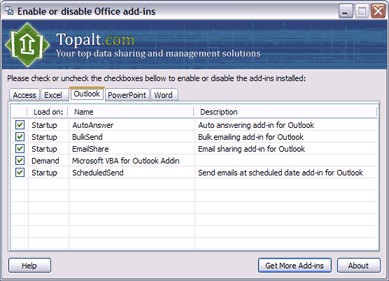 EnableDisable for Outlook 1.1 screenshot