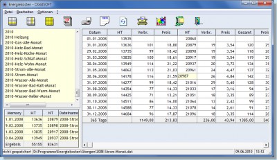 Energiekosten - OGGISOFT 2012.6.108 screenshot