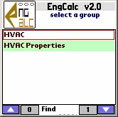EngCalc(HVAC)- Palm Calculator 2.0 screenshot