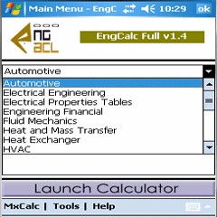 EngCalc(Pulp and Paper) - PocketPC Calculator 1.1 screenshot