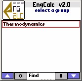 EngCalc(Thermo)- Palm Calculator 2.0 screenshot