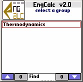 EngCalc(Thermodynamics)- Palm Calculator 2.0 screenshot