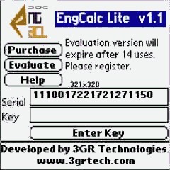 EngCalcLite(Electrial) - Palm Calculator 1.1 screenshot