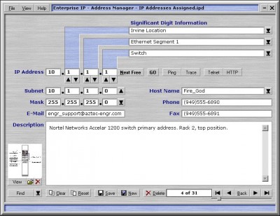 Enterprise IP - Address Manager 3.3.0 screenshot