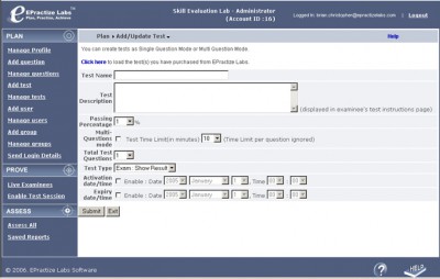EPractize Labs Online Skill Assessment and Screeni 1.0 screenshot