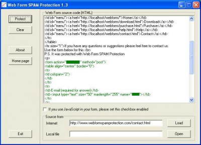 es Web Form SPAM Protection 1.5 screenshot