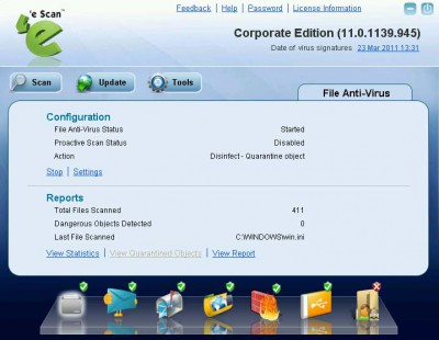 eScan Corporate Edition 11.x screenshot