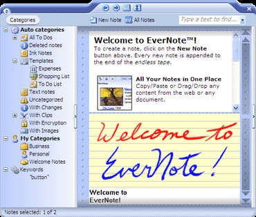 EverNote 1.0 1.00.4.128 screenshot