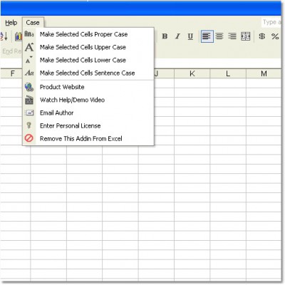 Excel Change Case to Proper, Upper, Lower & Senten 7.0 screenshot