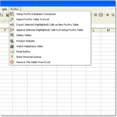 Excel FoxPro Import, Export & Convert Software 7.0 screenshot