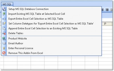 Excel MS SQL Server Import, Export & Convert Softw 7.0 screenshot
