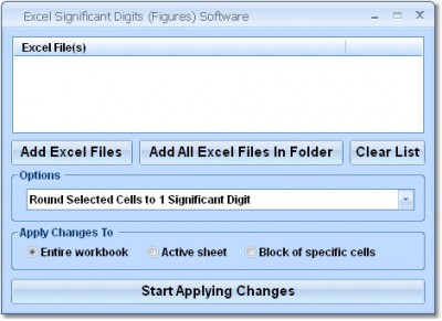 Excel Significant Digits (Figures) Software 7.0 screenshot