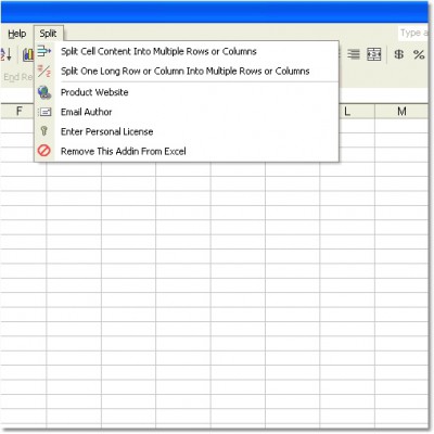 Excel Split Cells Into Multiple Rows or Columns So 7.0 screenshot