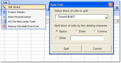 Excel Split Names, Addresses & Other Data Into Mul 7.0 screenshot