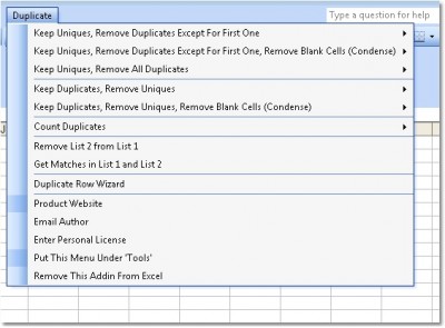 Excel Unique & Duplicate Data Remover 7.0 screenshot