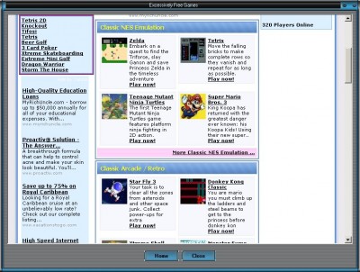 Excessively Free Internet Games 1.0 screenshot