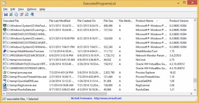 ExecutedProgramsList 1.11 screenshot