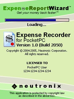 Expense Recorder for Pocket PC 1.3 screenshot