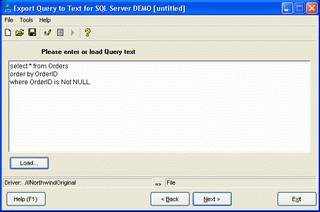 Export Query to Text for SQL Server 1.08.00 screenshot