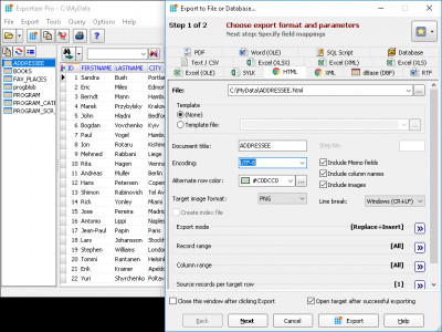 Exportizer 6.3.2 screenshot