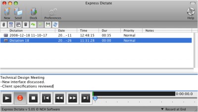 Express Dictate for Mac 7.00 screenshot