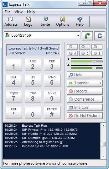 Express Talk VoIP Softphone 4.35 screenshot