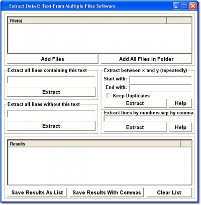 Extract Data & Text From Multiple Files Software 7.0 screenshot