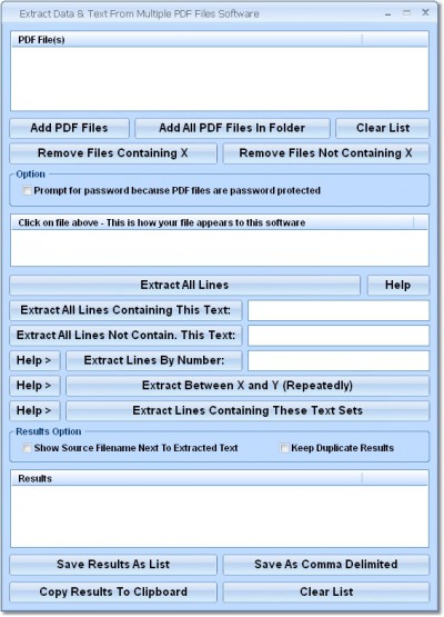 Extract Data & Text From Multiple PDF Files Softwa 7.0 screenshot