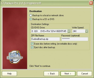 EZ FireFox Backup Pro 3.0 screenshot