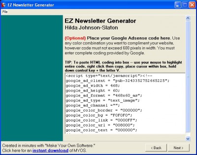 EZNewsletter Generator 2 screenshot