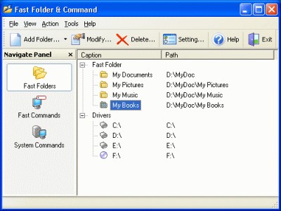 Fast Folder & Command 1.0 screenshot
