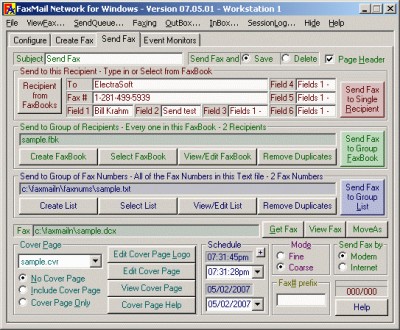 FaxMail Network for Windows 16.08.01 screenshot