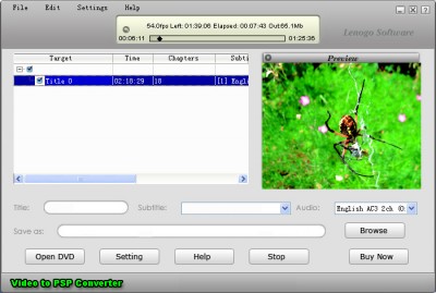 FC VIDEO TO PSP CONVERTER 6.4.021992 screenshot