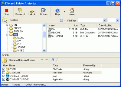 File & Folder Protector 3.595 screenshot