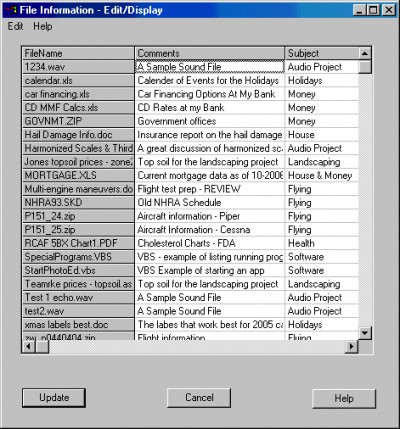 File Information Editor 2.01 screenshot