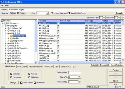 File Renamer 2005 5.0 screenshot
