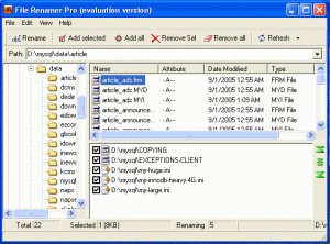 File Renamer Pro 2.0 screenshot
