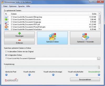 FILEminimizer Suite 8.0 screenshot