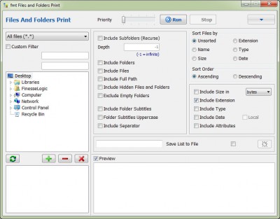 Files and Folders Print 2.0.1 screenshot
