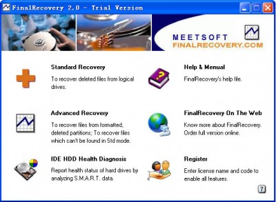 FinalRecovery File Undelete Software 1.4 screenshot